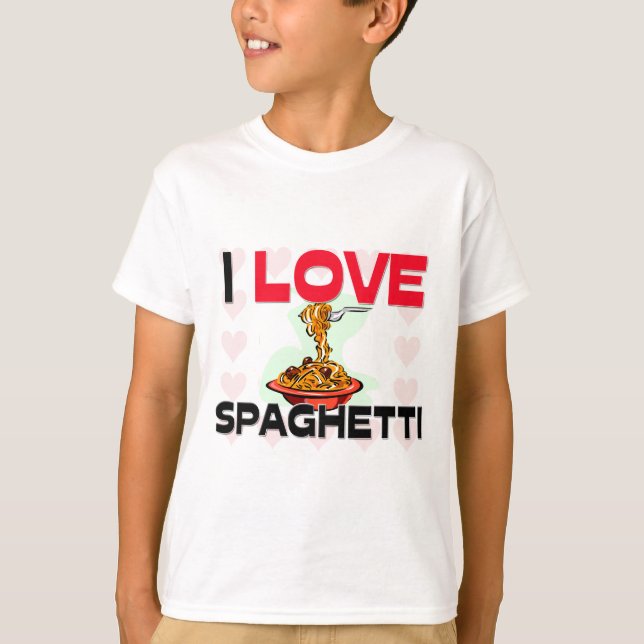 I Liebe-Spaghettis T-Shirt (Vorderseite)
