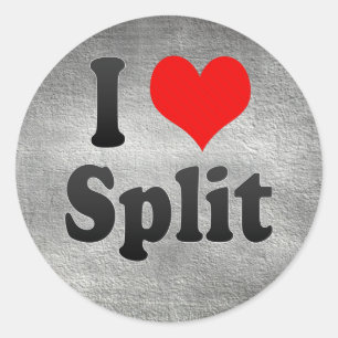 I Liebe-Spalte, Kroatien Runder Aufkleber