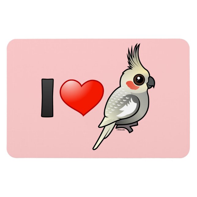 I Liebe Spangled Cockatiels Magnet (Horizontal)