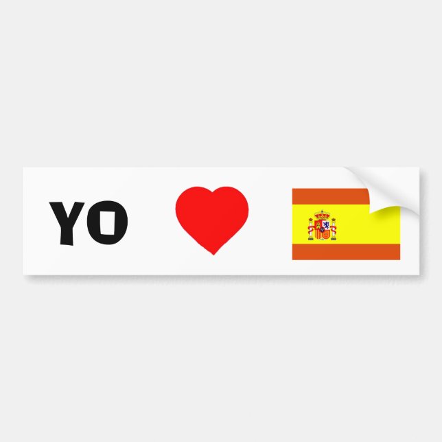 I Liebe Spanien Autoaufkleber (Vorne)