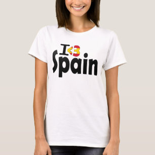I Liebe-Spanien-Flaggen-T - Shirt