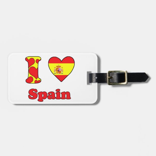 I Liebe Spanien Gepäckanhänger (Vorderseite horizontal)