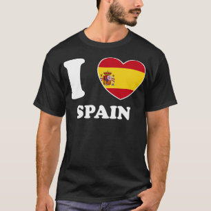 I Liebe Spanien Herzenflagge Frauen Männer Kinder T-Shirt