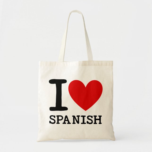 I Liebe-spanische Lehrer-Tasche Tragetasche (Vorne)