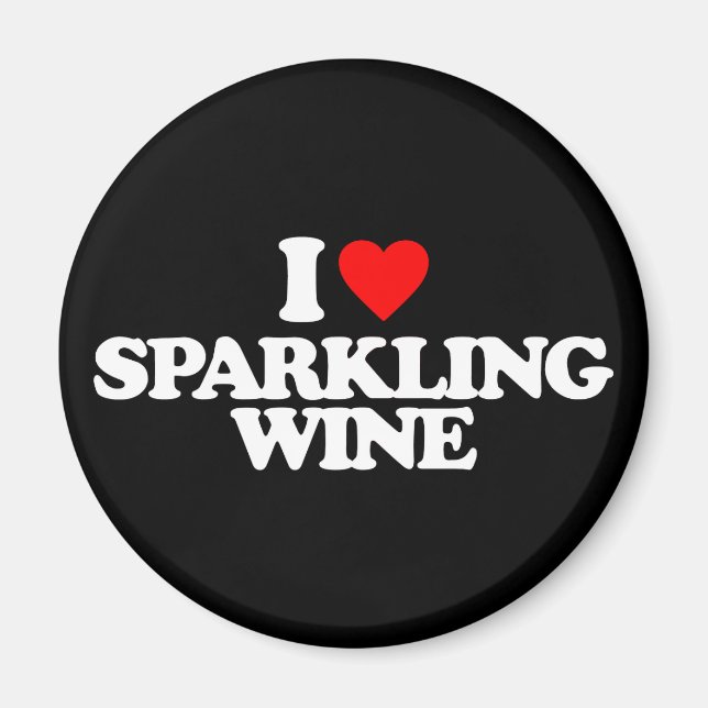 I LIEBE SPARKLING WEIN MAGNET (Vorne)