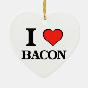 I Liebe-Speck Keramikornament