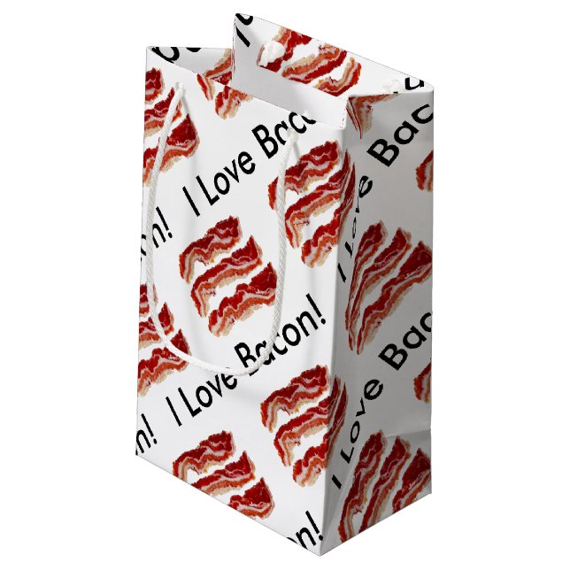 I Liebe-Speck Kleine Geschenktüte (Rückseite Schrägansicht)