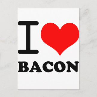 I Liebe Speck Postkarte