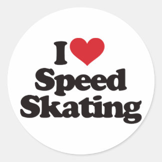 I Liebe Speed Skaten Runder Aufkleber
