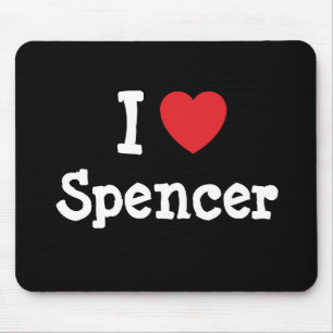 I Liebe Spencer Herzstück personalisiert Mousepad