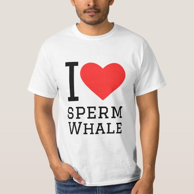 I Liebe Sperma Wal T-Shirt (Vorderseite)