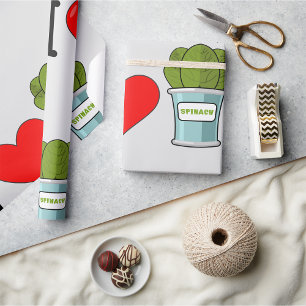 I Liebe Spinach Wrapping Paper Geschenkpapier