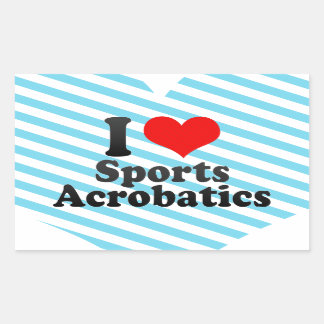 I Liebe Sportakrobatik Rechteckiger Aufkleber