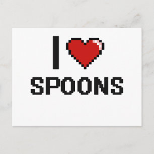 I Liebe Spots Digital Retro Design Postkarte