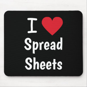 I Liebe Spreadsheets Classic Black and Red Gift Mousepad