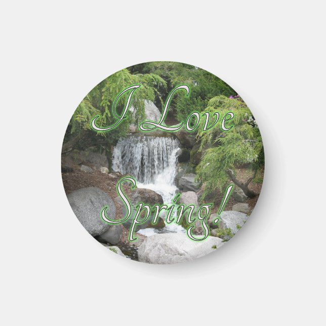 "I Liebe Spring" Wasserfall Magnet (Vorne)
