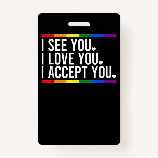 I Liebe Spuk LGBT Pride LGBT Month Lgbt Fl Ausweis (Vorderseite)