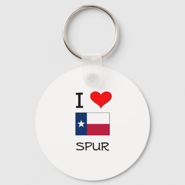 I Liebe Spur Texas Schlüsselanhänger (Vorderseite)
