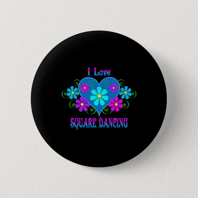 I Liebe Square Tancing Button (Vorderseite)