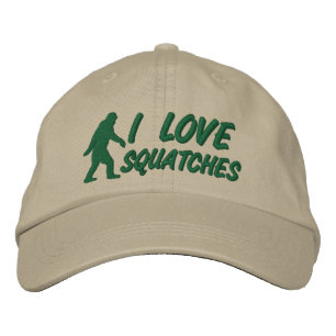 I Liebe Squatches Bestickte Kappe