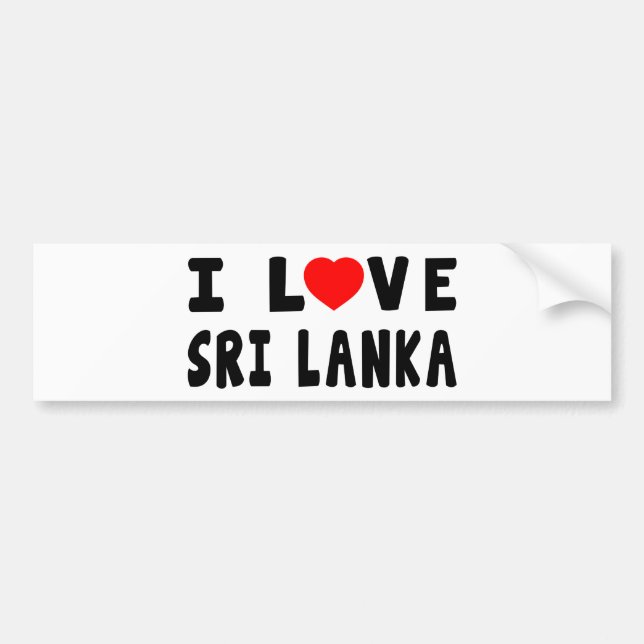 I Liebe Sri Lanka Autoaufkleber (Vorne)