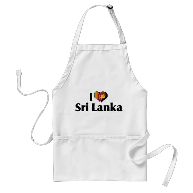 I Liebe Sri Lanka Flag Schürze (Vorne)