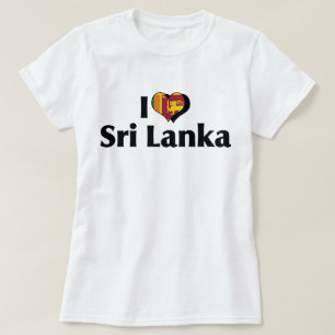 I Liebe Sri Lanka Flaggen-Shirt T-Shirt