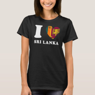 I Liebe Sri Lanka Herzenflagge Sri Lanka T-Shirt
