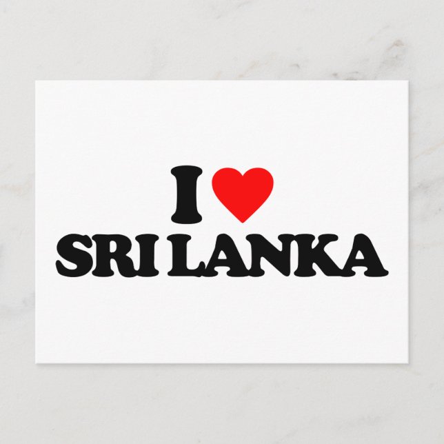 I LIEBE SRI LANKA POSTKARTE (Vorderseite)