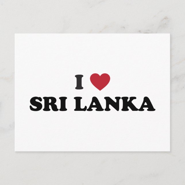 I Liebe Sri Lanka Postkarte (Vorderseite)