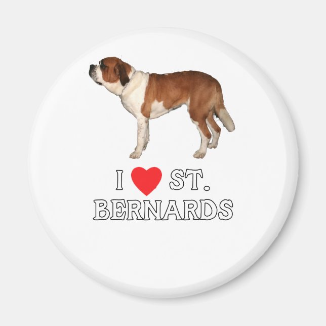 I Liebe St. Bernards Magnet (Vorne)