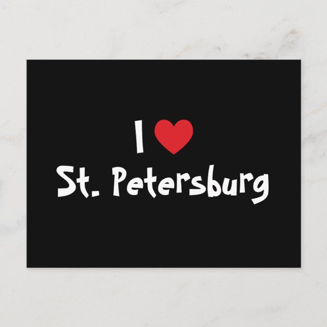 I Liebe St. Petersburg Postkarte (Vorderseite)