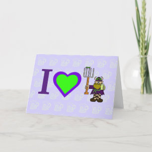 I Liebe St. Urho mit Green Beer Card Karte