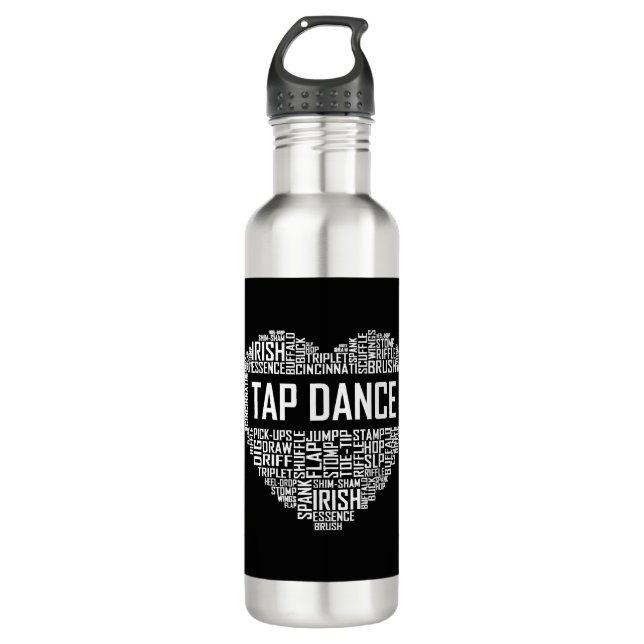 I Liebe Stach Dance Dog Lover Dancer Geschenke für Edelstahlflasche (Vorderseite)