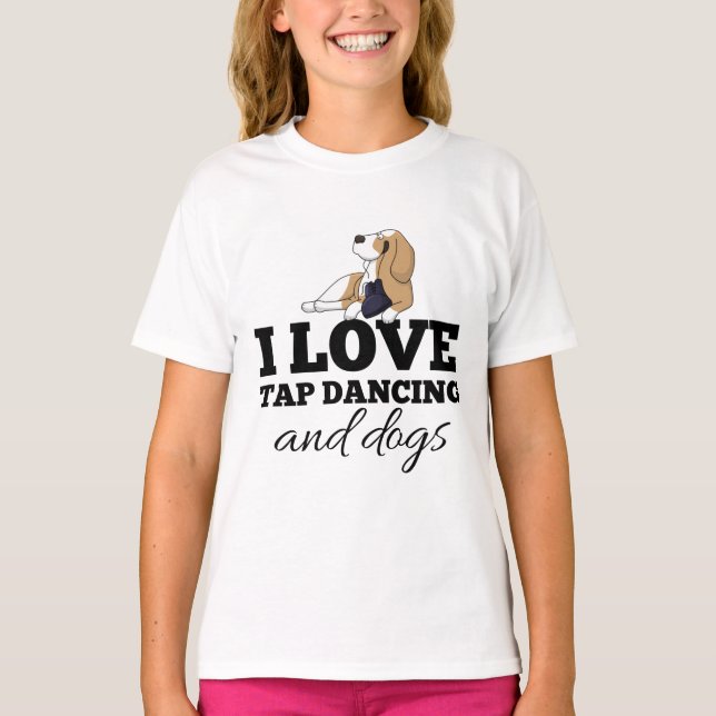 I Liebe stach Tanzen und Hunde Lover Geschenke für T-Shirt (Vorderseite)