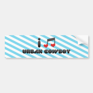 I Liebe-städtischer Cowboy Autoaufkleber