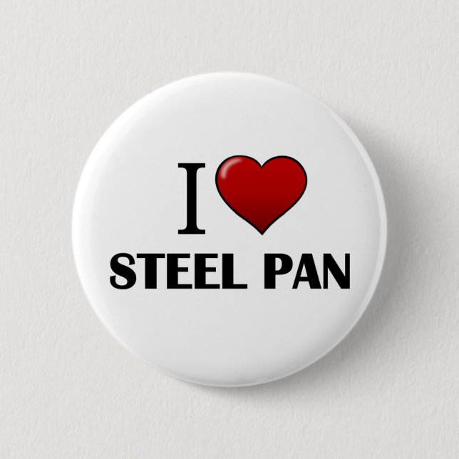 I Liebe-Stahlwannen-Knopf Button (Vorderseite)