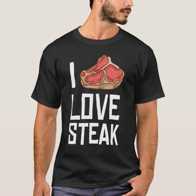 I Liebe Steak Gift Ribeye House 1 T-Shirt (Vorderseite)
