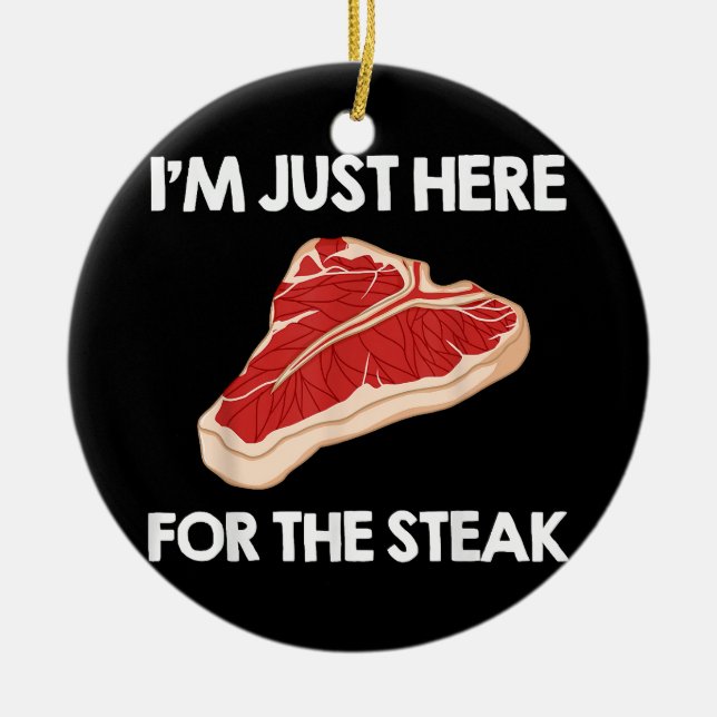 I Liebe Steak Gift Ribeye House Keramik Ornament (Vorne)