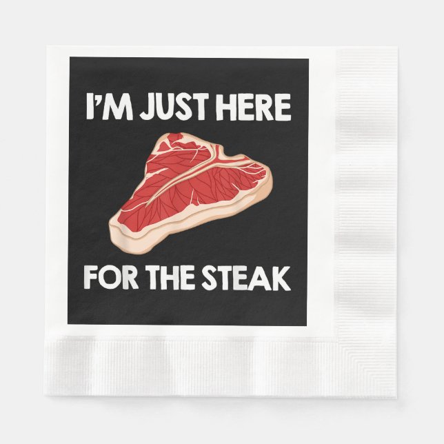 I Liebe Steak Gift Ribeye House Serviette (Vorderseite)