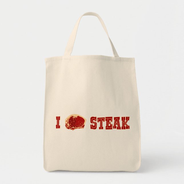 I Liebe-Steak Tragetasche (Vorne)