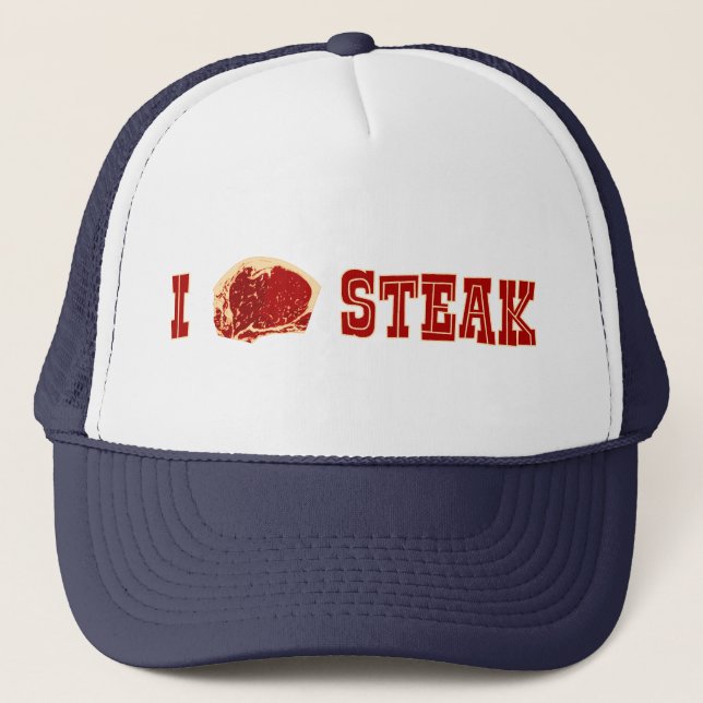 I Liebe-Steak Truckerkappe (Vorderseite)