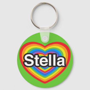 I Liebe Stella. Liebe I Sie Stella. Herz Schlüsselanhänger
