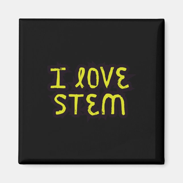 I Liebe Stem - Wissenschaft Magnet (Vorne)