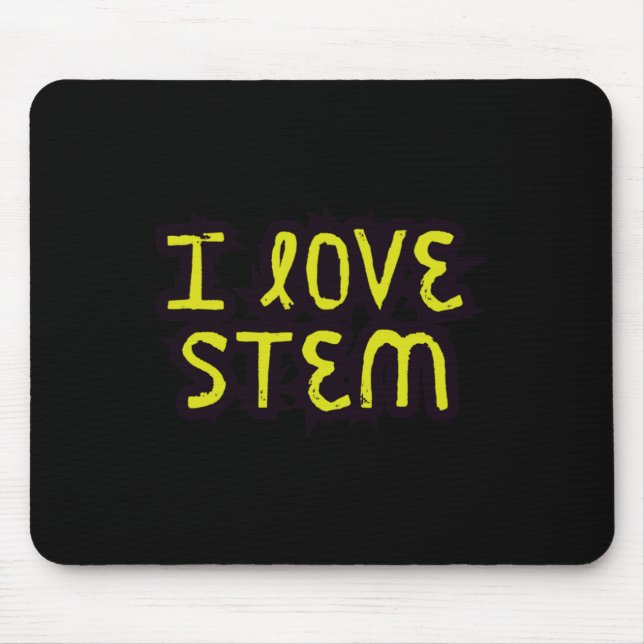 I Liebe Stem - Wissenschaft Mousepad (Vorne)
