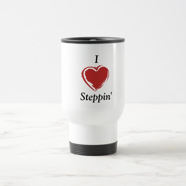 I Liebe Steppin Reise-Tasse Reisebecher (Mittel)