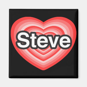 I Liebe Steve. Liebe I Sie Steve. Herz Magnet