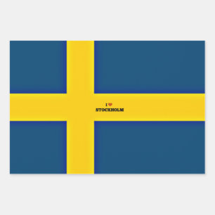 I Liebe Stockholm Geschenkpapier Set