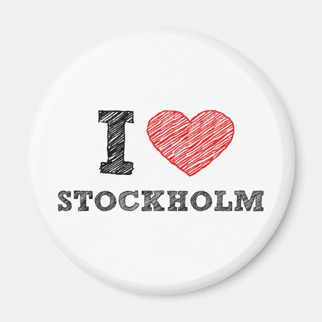 I Liebe Stockholm Magnet (Vorne)