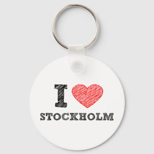 I Liebe Stockholm Schlüsselanhänger